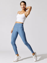 Spacedye Caught in the Midi High Waisted Legging - Washed Denim