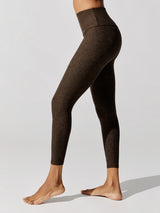 Spacedye Caught in the Midi High Waisted Legging - Chocolate Chip Espresso