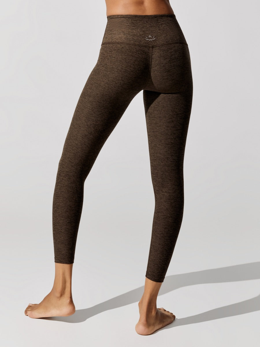 Spacedye Caught in the Midi High Waisted Legging - Chocolate Chip Espresso