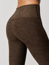 Spacedye Caught in the Midi High Waisted Legging - Chocolate Chip Espresso