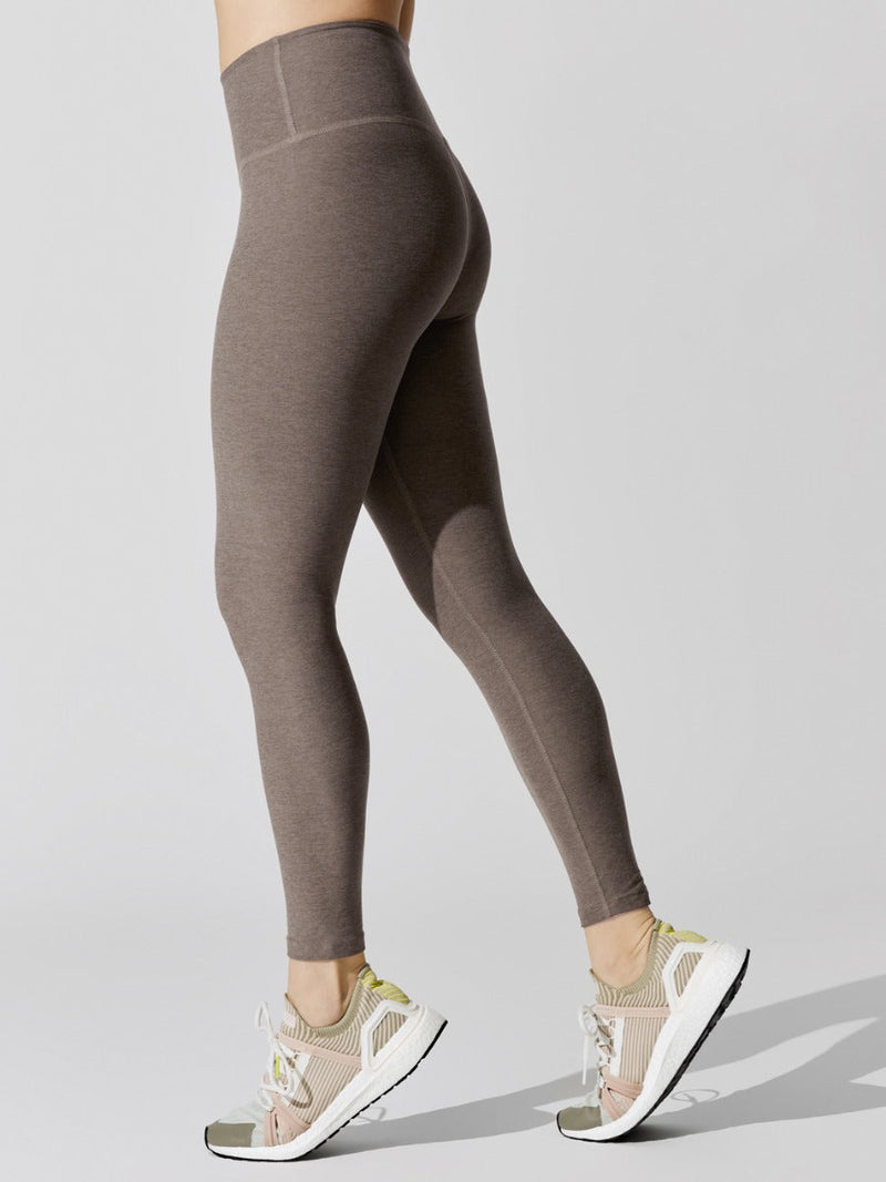 Spacedye Caught in the Midi High Waisted Legging - Coco Brown