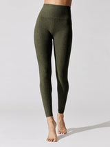 Spacedye Caught in the Midi High Waisted Legging - Eden Green