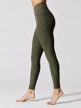 Spacedye Caught in the Midi High Waisted Legging - Eden Green