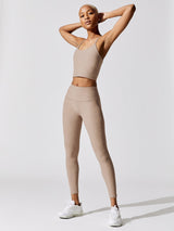 Spacedye Caught in the Midi High Waisted Legging - Chai