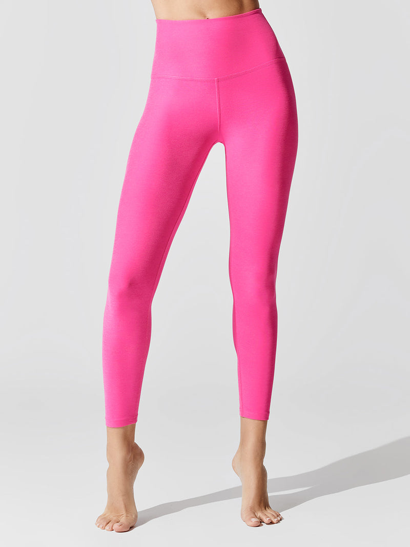 Spacedye Caught in the Midi High Waisted Legging - Pink Glo