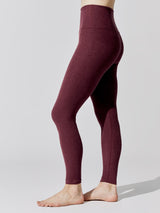 Spacedye Caught in the Midi High Waisted Legging - Deep Merlot