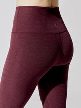 Spacedye Caught in the Midi High Waisted Legging - Deep Merlot