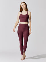 Spacedye Caught in the Midi High Waisted Legging - Deep Merlot