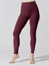 Spacedye Caught in the Midi High Waisted Legging - Deep Merlot