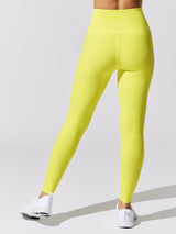 Spacedye Caught in the Midi High Waisted Legging - Lemon Glow