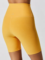 Spacedye High Waisted Biker Short - Sunny Citrine