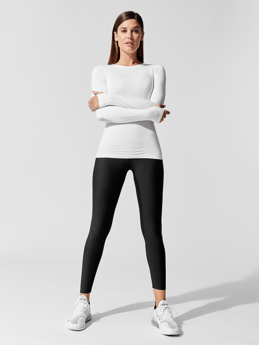 Long Sleeve Magnetic Top - WHITE