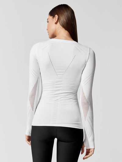 Long Sleeve Magnetic Top - WHITE