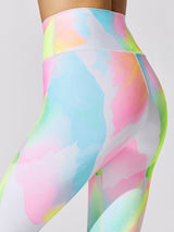 Printed High Rise 7/8 Legging - Pastel Watercolor Camo