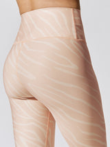 Printed High Rise 7/8 Legging - Unbleached/Pink Zebra