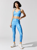 Underwater V-neck Bra - Underwater Crackle Print