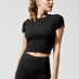 Ribbed Crop Tee - Black
