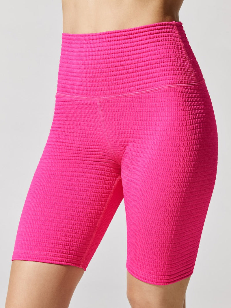 Jacquard Biker Short - Fluorescent Pink