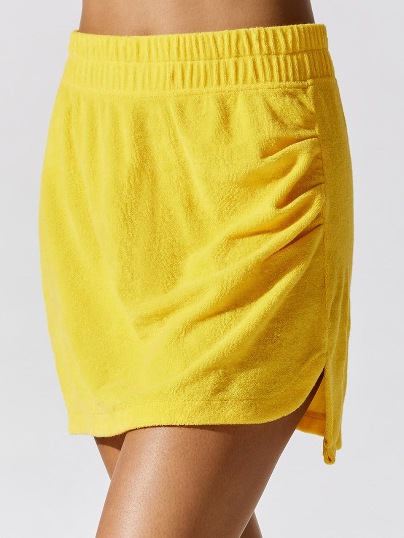Micro Terry Slim Skirt - Sunshine Yellow