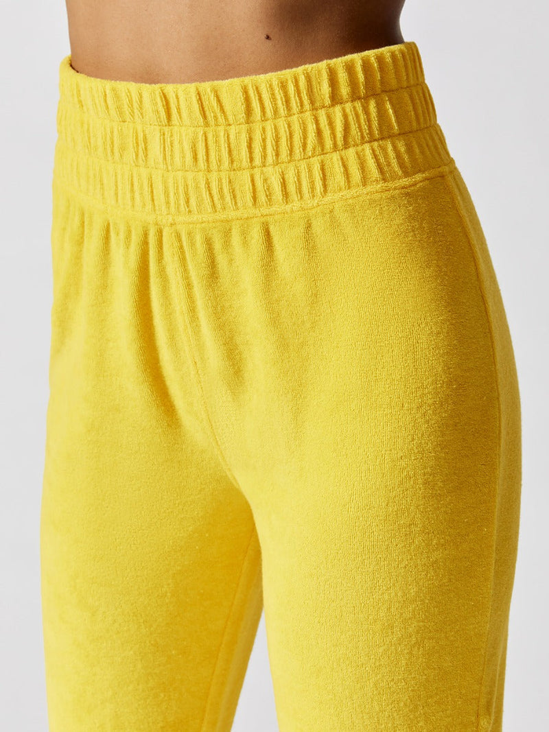 Micro Terry  Flare Pants - Sunshine Yellow