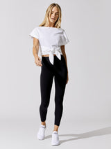 Tie Front Tee - White