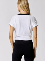 Tie Front Tee - White