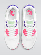 Air Max 90 Sneaker - White/Volt-Indigo Burst-Pink Blast