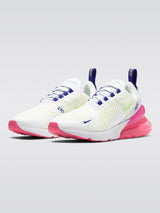 W Air Max 270 - White/Volt-Pink Blast-Indigo Burst