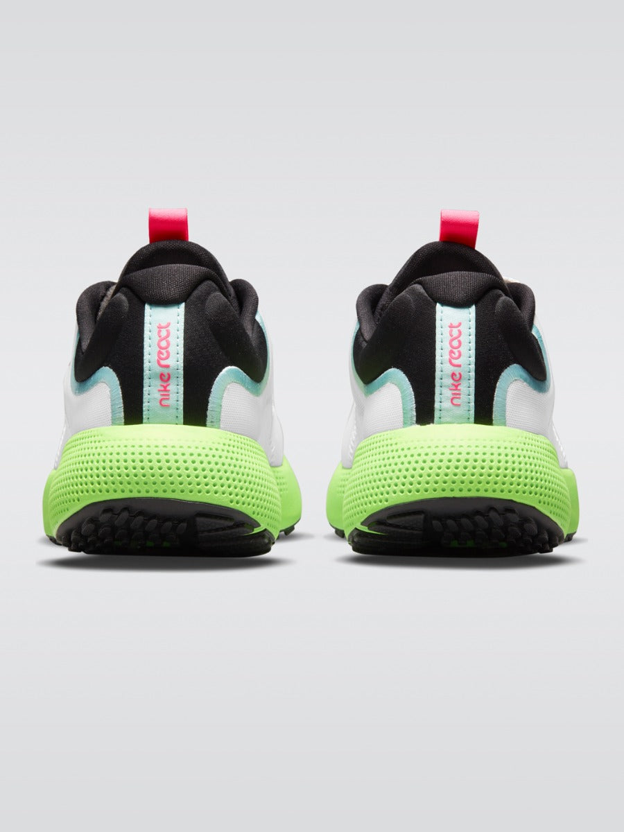 React Escape Run Sneaker - White/Bright Mango-Hyper Pink-Volt