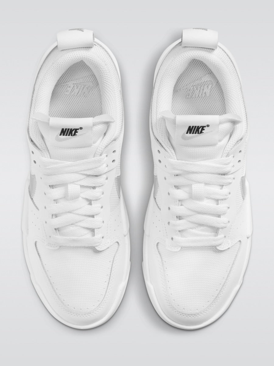 Dunk Low Disrupt Sneaker - White/Metallic Silver-Black