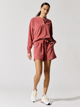 Terry Henley Sweatshirt - Peony