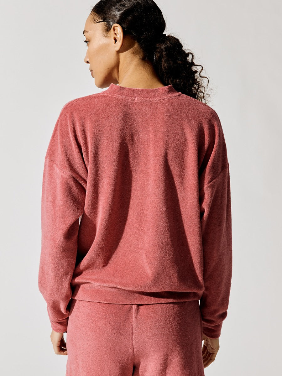 Henley crew neck sweatshirt best sale