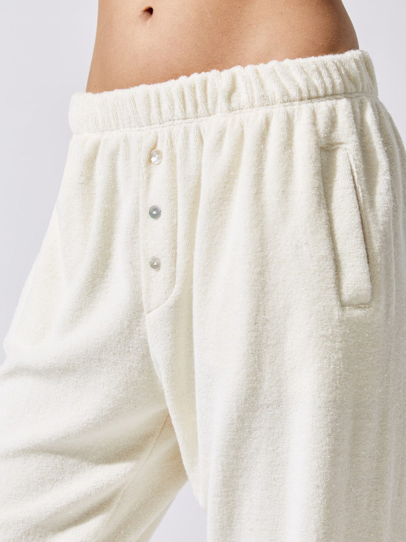 Terry Henley Sweatpant - Creme