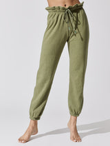 Vintage Fleece Gemstone Sweatpants - Basil With Jade