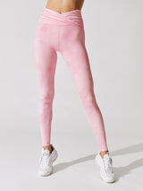 Eagle Pose Legging - Pink Tie Dye