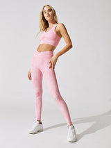 Eagle Pose Legging - Pink Tie Dye