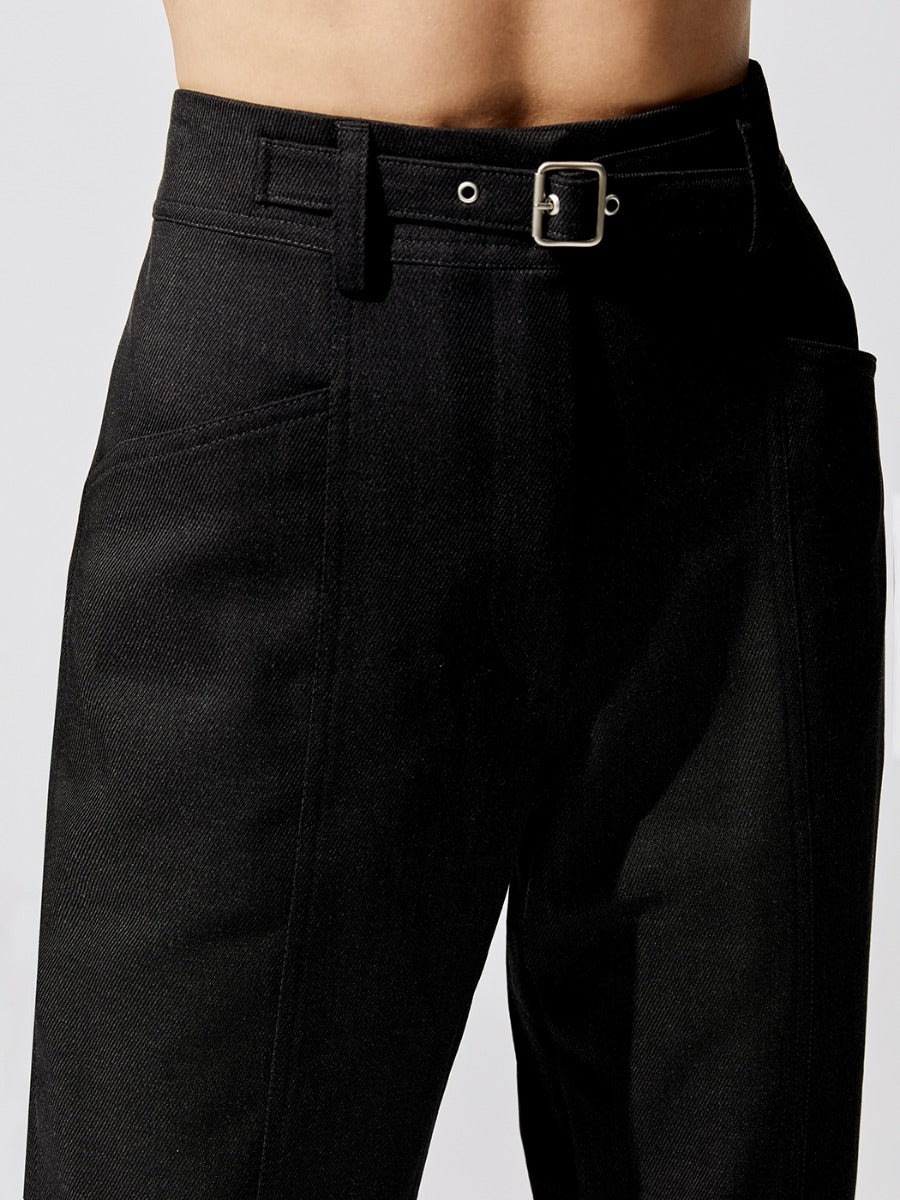 Jona High Waist Trouser - Anthracite