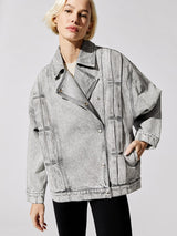 Noumi Oversized Denim Jacket - Smoke Grey