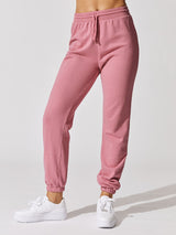 Summer Terry Sweatpant - Heather Pink