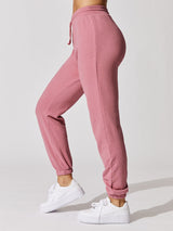 Summer Terry Sweatpant - Heather Pink