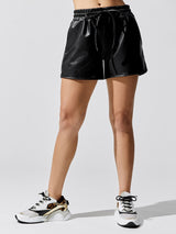 Faux Leather Short - Black