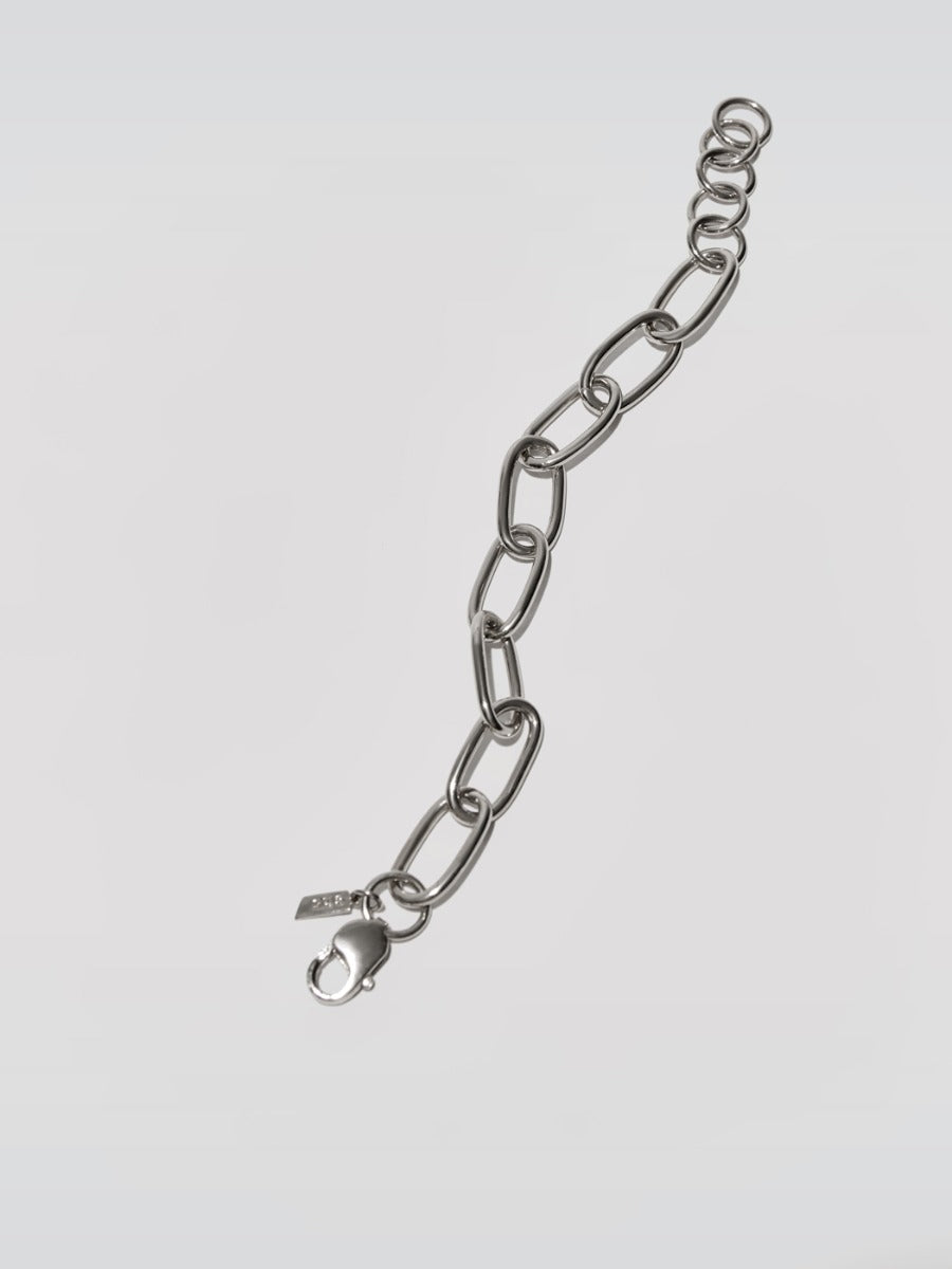 Industrial Xxl Long Link Bracelet - Sterling Silver