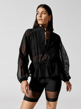 Aria Half Zip Jacket - Black