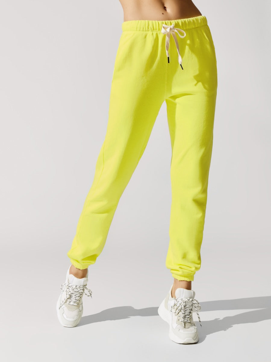 Isabell Old School Athletic Pant - Pigment Limearita