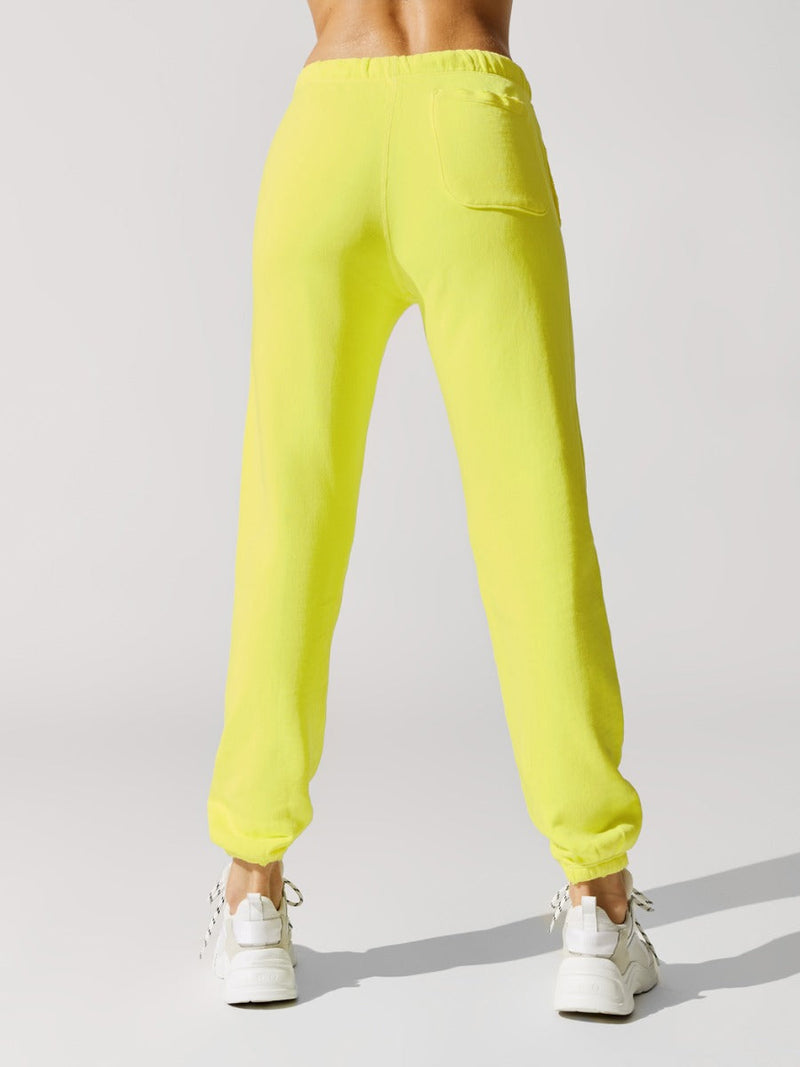 Isabell Old School Athletic Pant - Pigment Limearita
