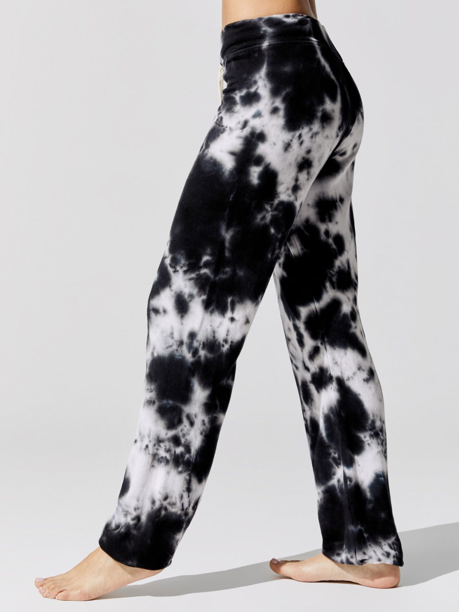 Tie Dye Dark White Pants Sweatpants Black/White Tie-Dye