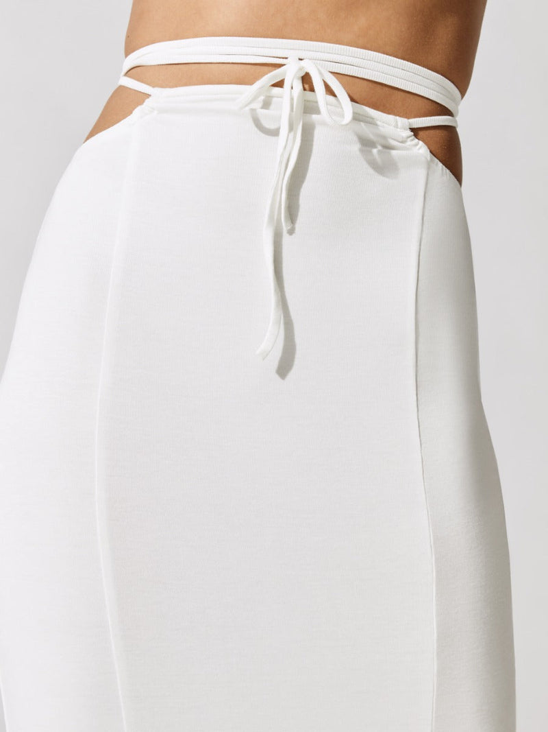 Cutout Midi Skirt - Off White